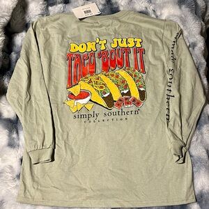 Simply Southern Girl’s Taco Graphic Long Sleeve Shirt NWT